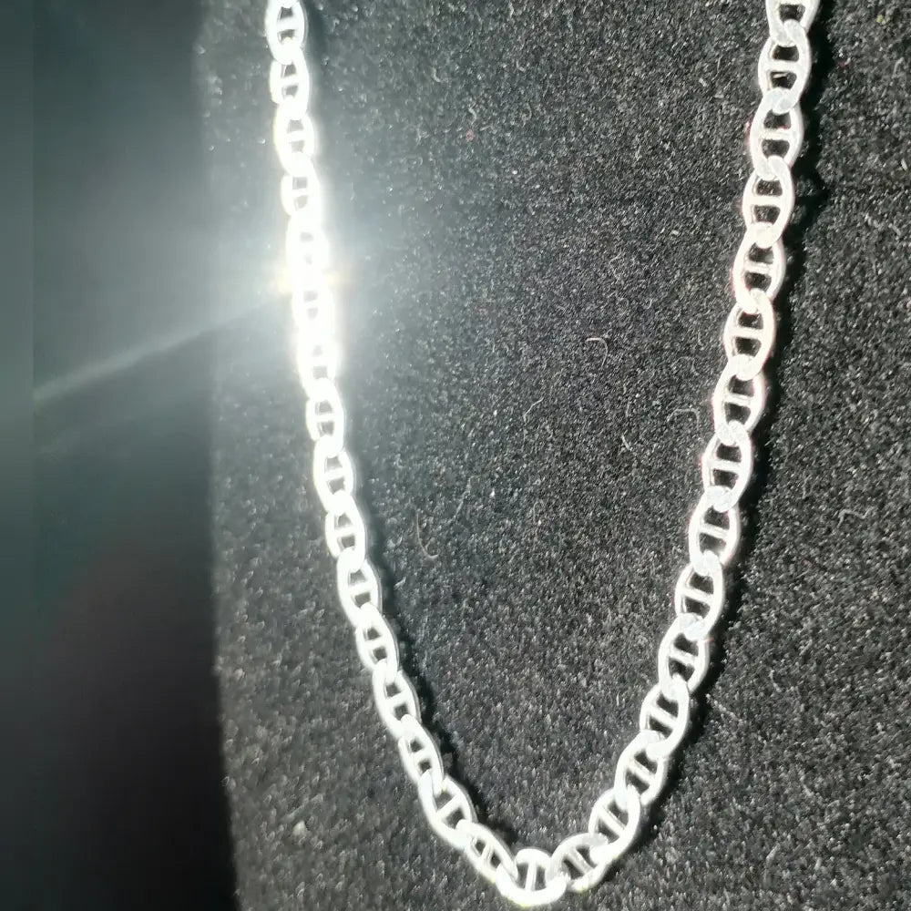 Silver Mariner Chain Necklace from Shine Brighter collection featuring a durable silver mariner link design. jewellery silver jewellery